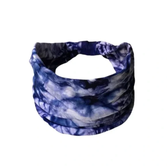 Purple Daze Tie-Dye Wide Bohemian Headband Hair band Boho Style Yoga Sporty - Picture 1 of 2